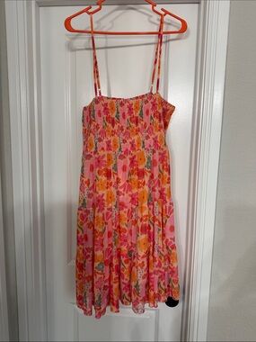 Pink & Orange Floral Summer Sundress